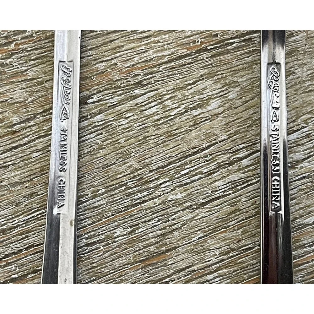 2 Lot of Rogers Stainless China Silverware 1 Table Spoon, 1 Butter Knife